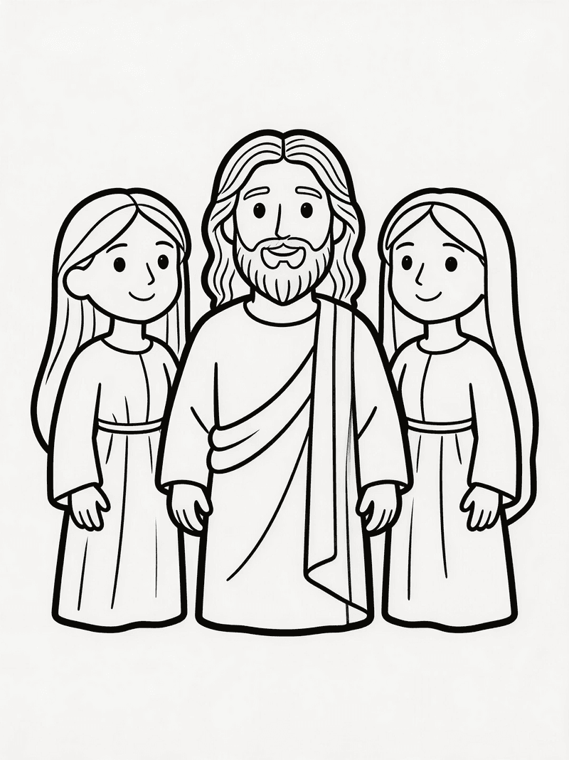 Jesus with Mary and Martha