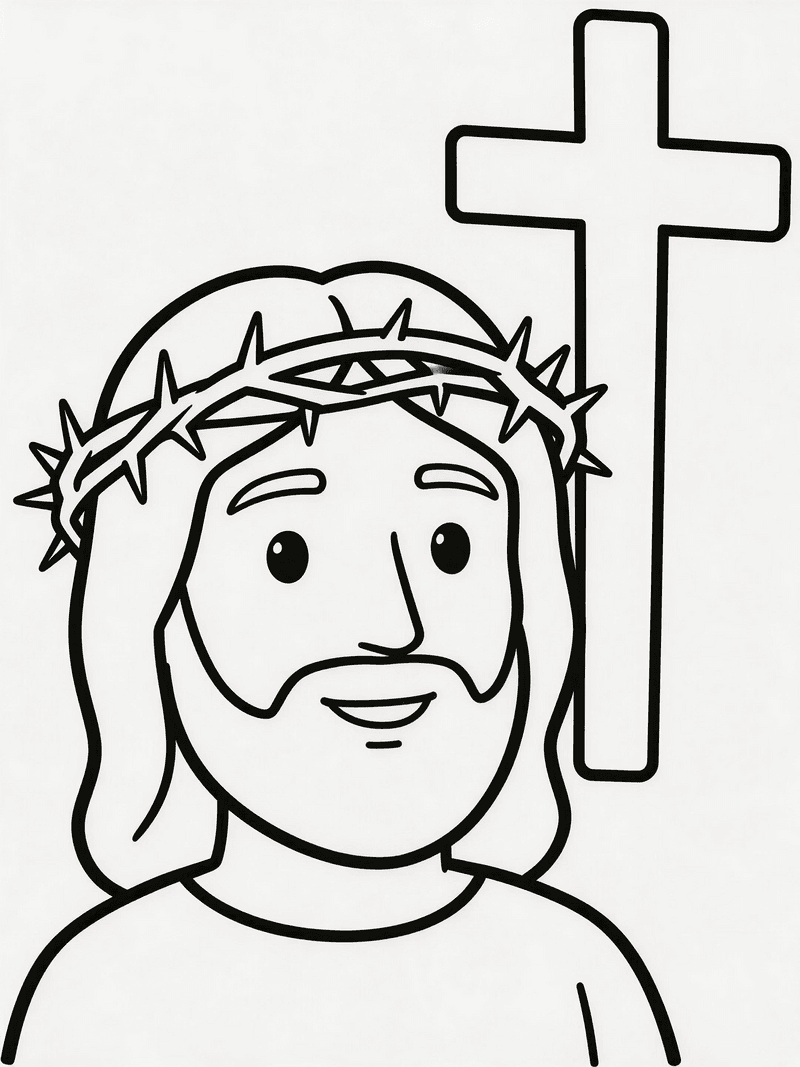 A cross with a crown of thorns